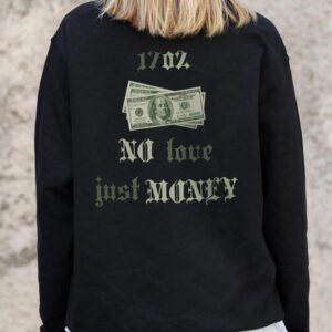 Жіночий Утеплений Оверсайз Світшот На Флісі З Принтом Without Dollar Black