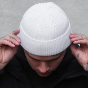 Утеплена Трикотажна Шапка Біні Докер На Флісі Without Gvido White Man