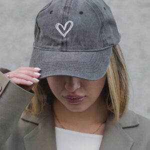 Жіноча Кепка Бейсболка Without Серце Gray