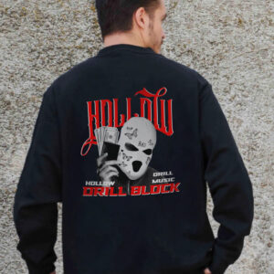 Чоловічий Утеплений Оверсайз Світшот На Флісі З Принтом Without Hollow Black