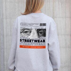 Жіночий Утеплений Оверсайз Світшот На Флісі З Принтом Without Streetwear Gray