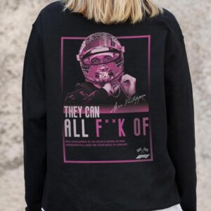 Жіночий Утеплений Оверсайз Світшот На Флісі З Принтом Without Verstappen Black