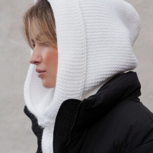 Тепла Шапка Капюшон Вязаний Капор Without Lisa White Woman