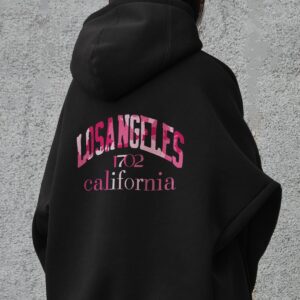 Жіноче Оверсай Худі Толстовка На Флісі З Капюшоном Та Принтом Without California Black