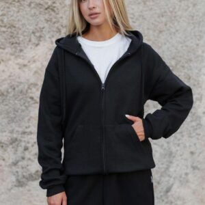 Жіночі Утеплене Зіп Худі На Флісі Зіпер Without Kane Black