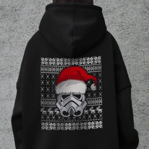 Жіноче Оверсайз Худі Толстовка На Флісі З Капюшоном Та Принтом Without Star Wars Black