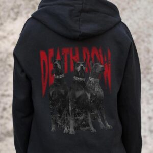 Жіноче Утеплене Зіп Худі На Флісі Зіпер З Принтом Deathrow Without Kane Black