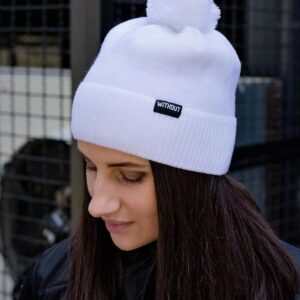 Утеплена Шапка Without Pop Logo Біла Жіноча