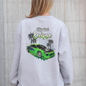 Жіночий Утеплений Оверсайз Світшот На Флісі З Принтом Without Eclips Gray