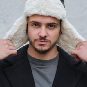 Чоловіча Хутряна Шапка Вушанка Without Dragobrat Black