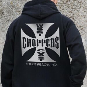 Чоловіче Утеплене Зіп Худі На Флісі Зіпер З Принтом Choppers Without Kane Black