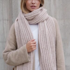 Женский Теплый Вязаный Шарф Without Carry Beige