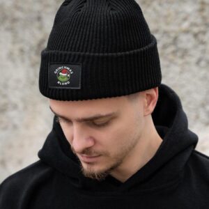 Чоловіча Тепла Подовжена Трикотажна Шапка Біні Докер З Принтом Grinchmas Without Dominic Black