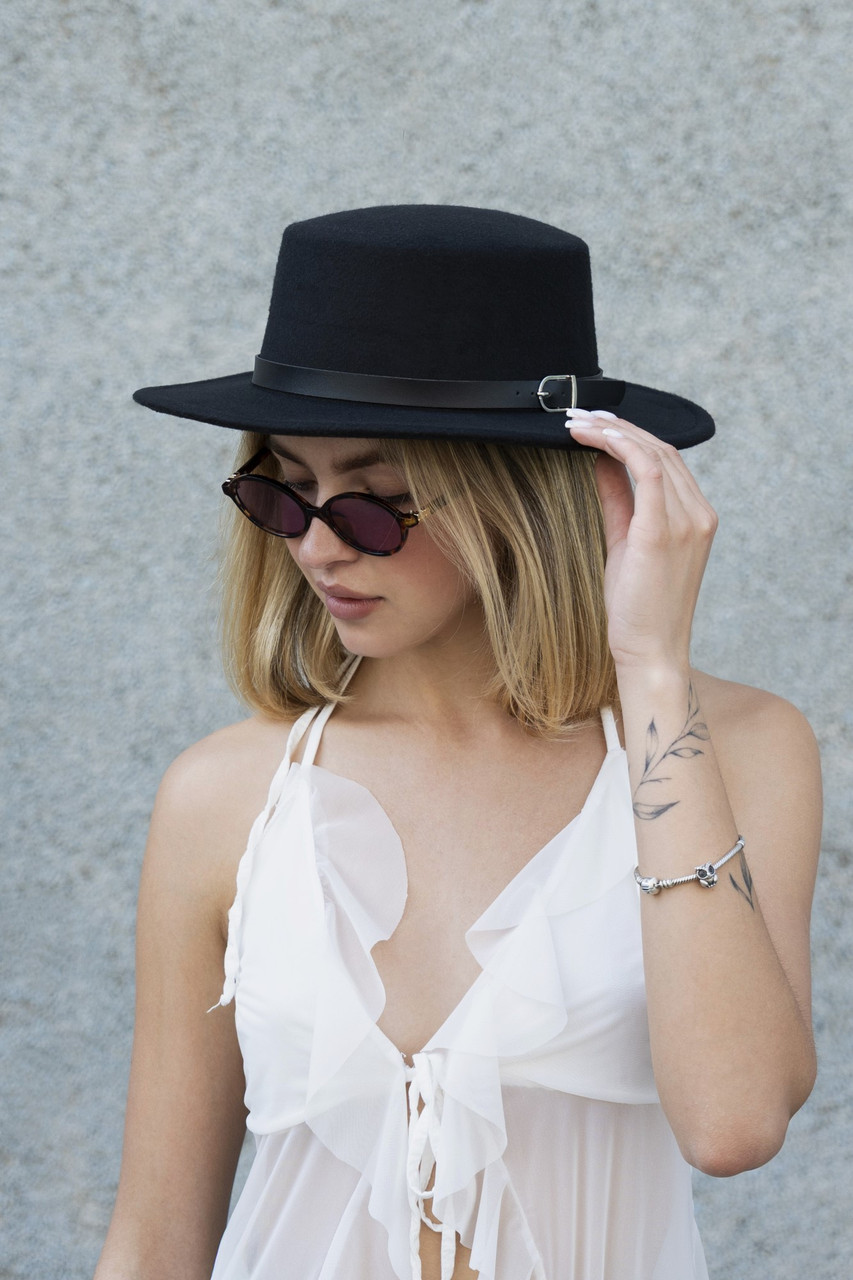 Жіночий Капелюх Without Walter З Ремінцем Black