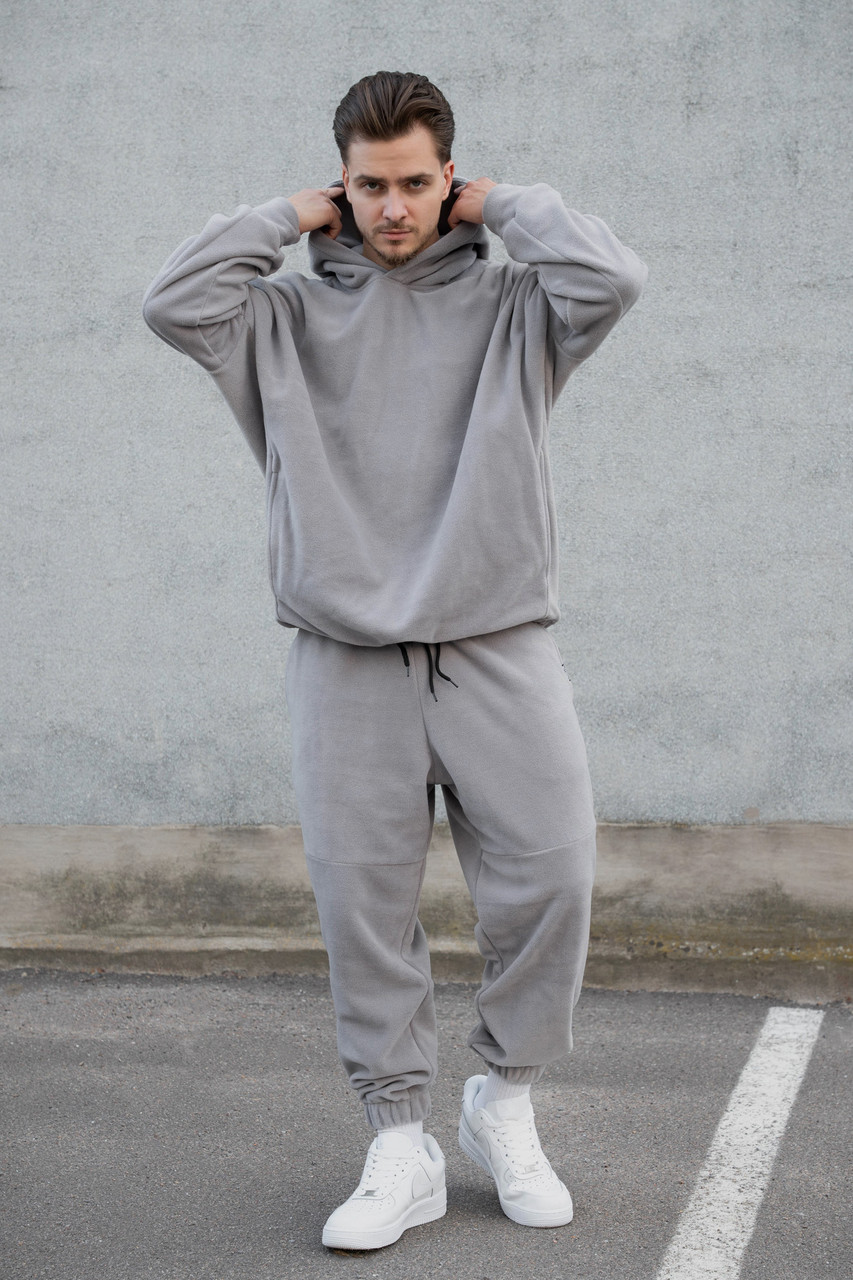 Мужской Флисовый Спортивный Костюм Without Utopia Gray