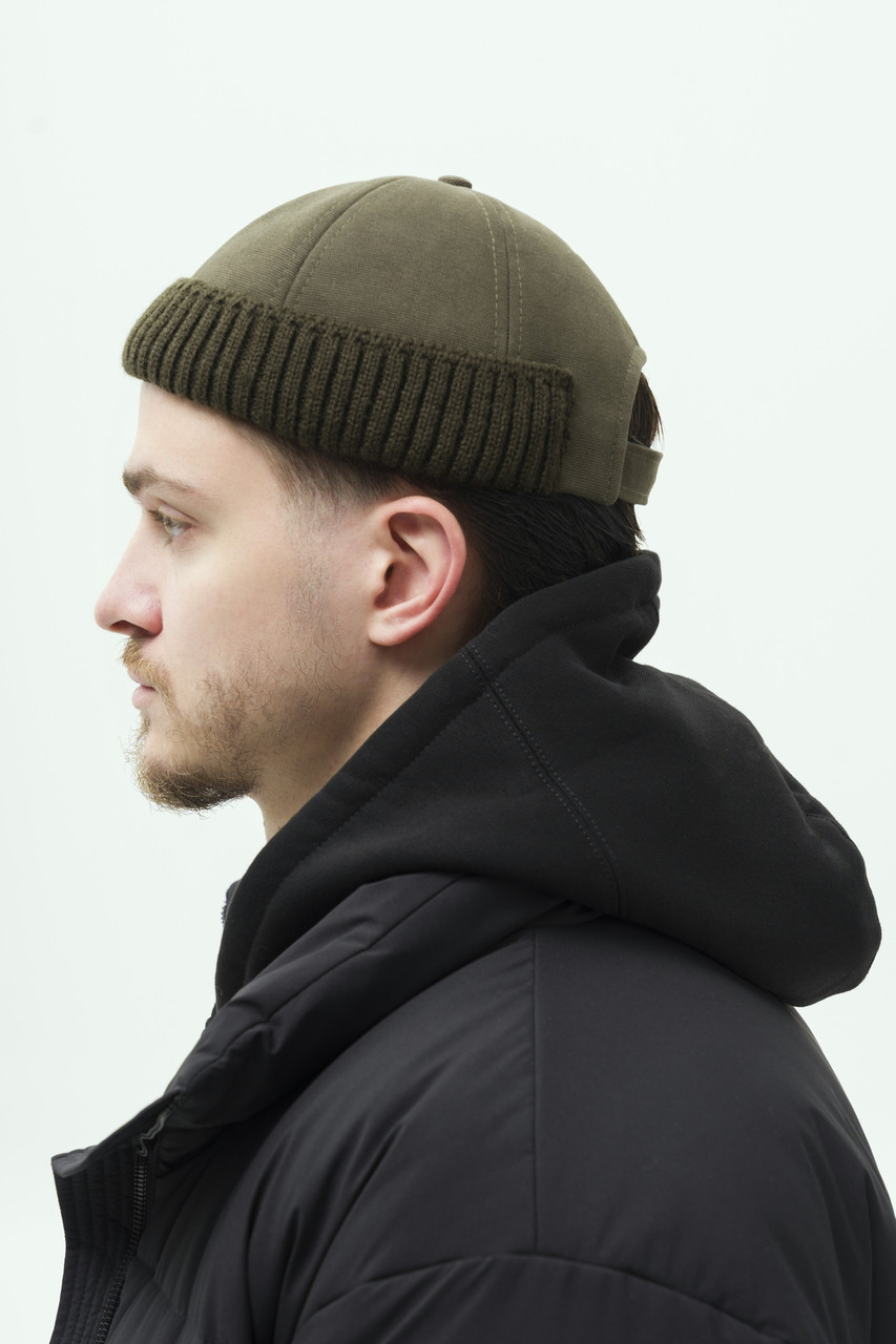 Мужская Меховая Кепка Докер Without Snake Khaki