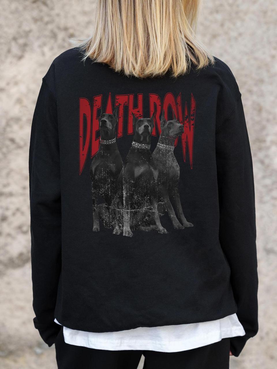 Жіночий Утеплений Оверсайз Світшот На Флісі З Принтом Without Deathrow Black