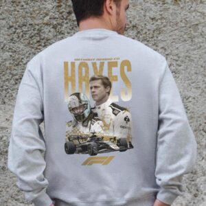 Чоловічий Утеплений Оверсайз Світшот На Флісі З Принтом Without Hayes Gray