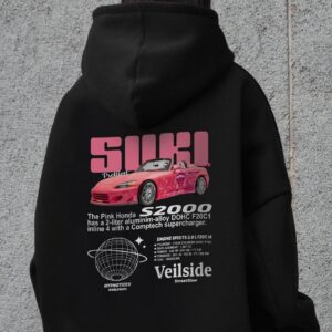 Жіноче Оверсай Худі Толстовка На Флісі З Капюшоном Та Принтом Without Suki Black