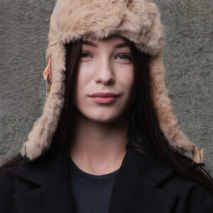 Жіноча Хутряна Шапка Вушанка Without Alaska Beige