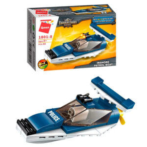 Конструктор Qman 1801-1-8 поліція, транспорт, 45-49 деталей Катер