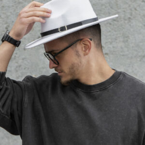 Чоловічий Капелюх Fedora З Ремінцем White