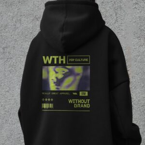 Жіноче Оверсай Худі Толстовка На Флісі З Капюшоном Та Принтом Without Pop Culture Black