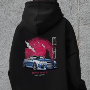 Жіноче Оверсай Худі Толстовка На Флісі З Капюшоном Та Принтом Without Skyline Black