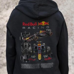 Жіноче Утеплене Зіп Худі На Флісі Зіпер З Принтом Redbull Without Kane Black