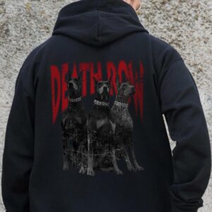 Чоловіче Утеплене Зіп Худі На Флісі Зіпер З Принтом Deathrow Without Kane Black