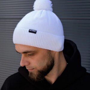 Утеплена Шапка Without Pop Logo Біла Чоловіча