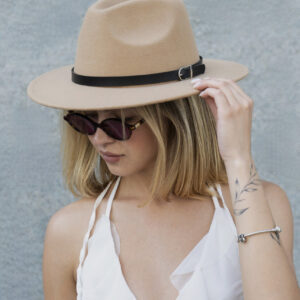 Жіночий Капелюх Fedora З Ремінцем Beige