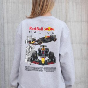 Жіночий Утеплений Оверсайз Світшот На Флісі З Принтом Without Redbull Gray