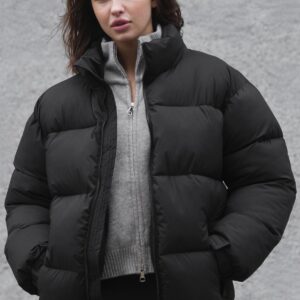 Жіноча Пухова Куртка Стьобана Пуховик Без Капюшона Without Nest Black