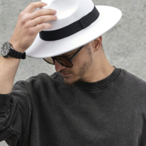 Чоловічий Капелюх Fedora З Стрічкою White