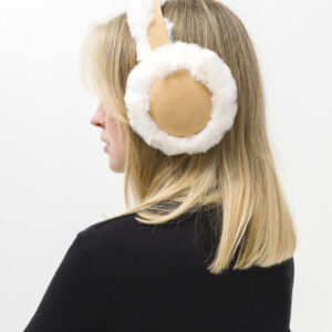 Жіночі Теплі Хутряні Навушники Із Замшою Without Ttiumf Beige