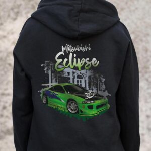 Жіноче Утеплене Зіп Худі На Флісі Зіпер З Принтом Eclips Without Kane Black