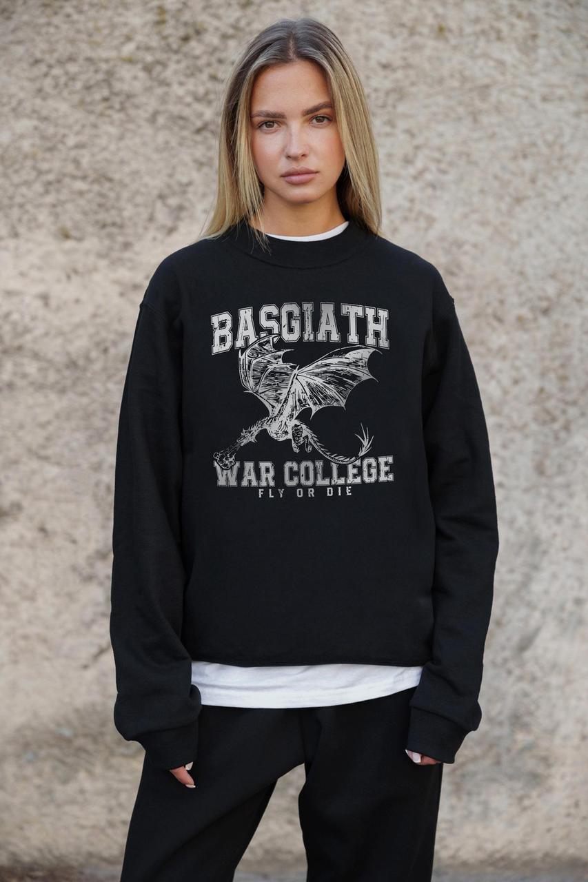 Жіночий Утеплений Оверсайз Світшот На Флісі З Принтом Without Четверте Крило Black