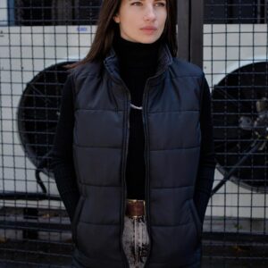 Куртка Безрукавка Without Чорна Жіноча