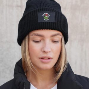 Жіноча Тепла Подовжена Трикотажна Шапка Біні Докер З Принтом Grinchmas Without Dominic Black