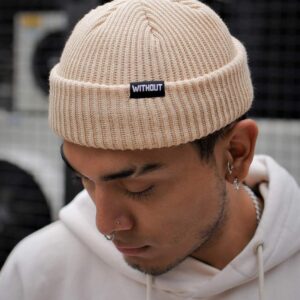 Шапка Бiнi Without Leon 21 Чоловіча Темно Бежева