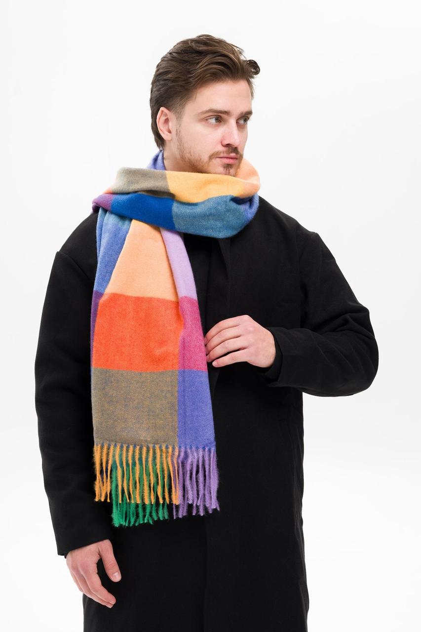 Чоловічий Шарф У Клітинку Without Terner Orange