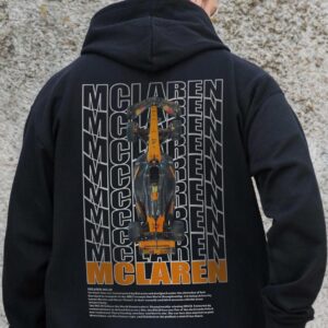 Чоловіче Утеплене Зіп Худі На Флісі Зіпер З Принтом Mclaren Without Kane Black