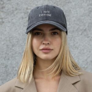 Жіноча Кепка Бейсболка Vintage Without З Принтом Hate Black