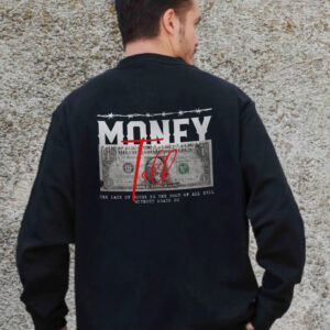 Чоловічий Утеплений Оверсайз Світшот На Флісі З Принтом Without Talk Black