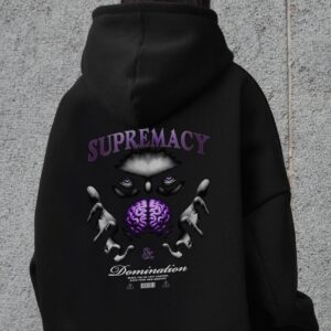 Жіноче Оверсай Худі Толстовка На Флісі З Капюшоном Та Принтом Without Supermacy Black