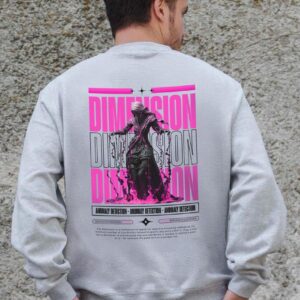 Чоловічий Утеплений Оверсайз Світшот На Флісі З Принтом Without Dimension Gray