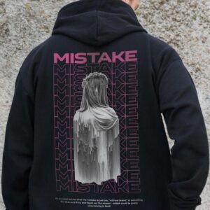 Чоловіче Утеплене Зіп Худі На Флісі Зіпер З Принтом Mistake Without Kane Black