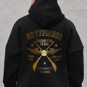 Чоловіче Оверсайз Худі Толстовка На Флісі З Капюшоном Та Принтом Without Gryffindor Black