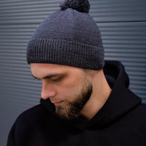 Утеплена Шапка Without Pop Сіра Чоловіча